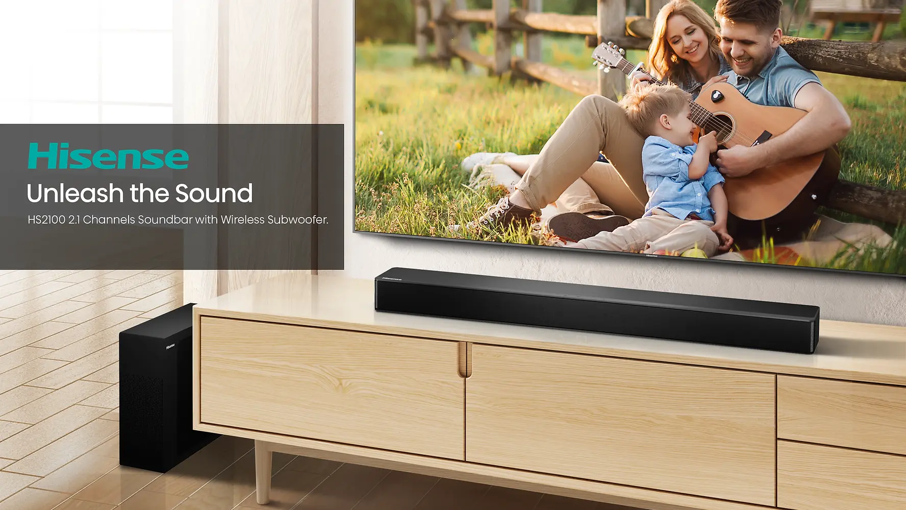 HS2100 2.1 Soundbar with Wireless Subwoofer