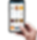 Smarthphone segurado por uma mão, exibindo tela inicial do onPDV.