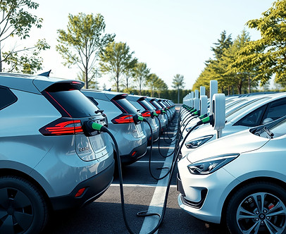 a group of electric cars charging .jpg