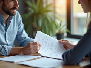 Inspire Education consultant guiding an applicant through PR paperwork