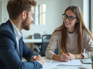 Education consultant helping a student choose the right university