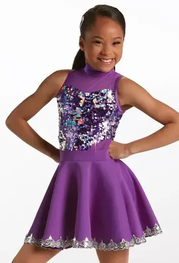 Purple Sequin Jazz Dress