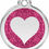 Thumbnail: Red Dingo Glitter Heart Enamel on Stainless Steel Dog ID Tag