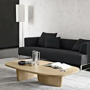 Деревянный кофейный столик с круглыми краями Tobi-Ishi от B&B Italia купить в наличии в Москве в Altagamma