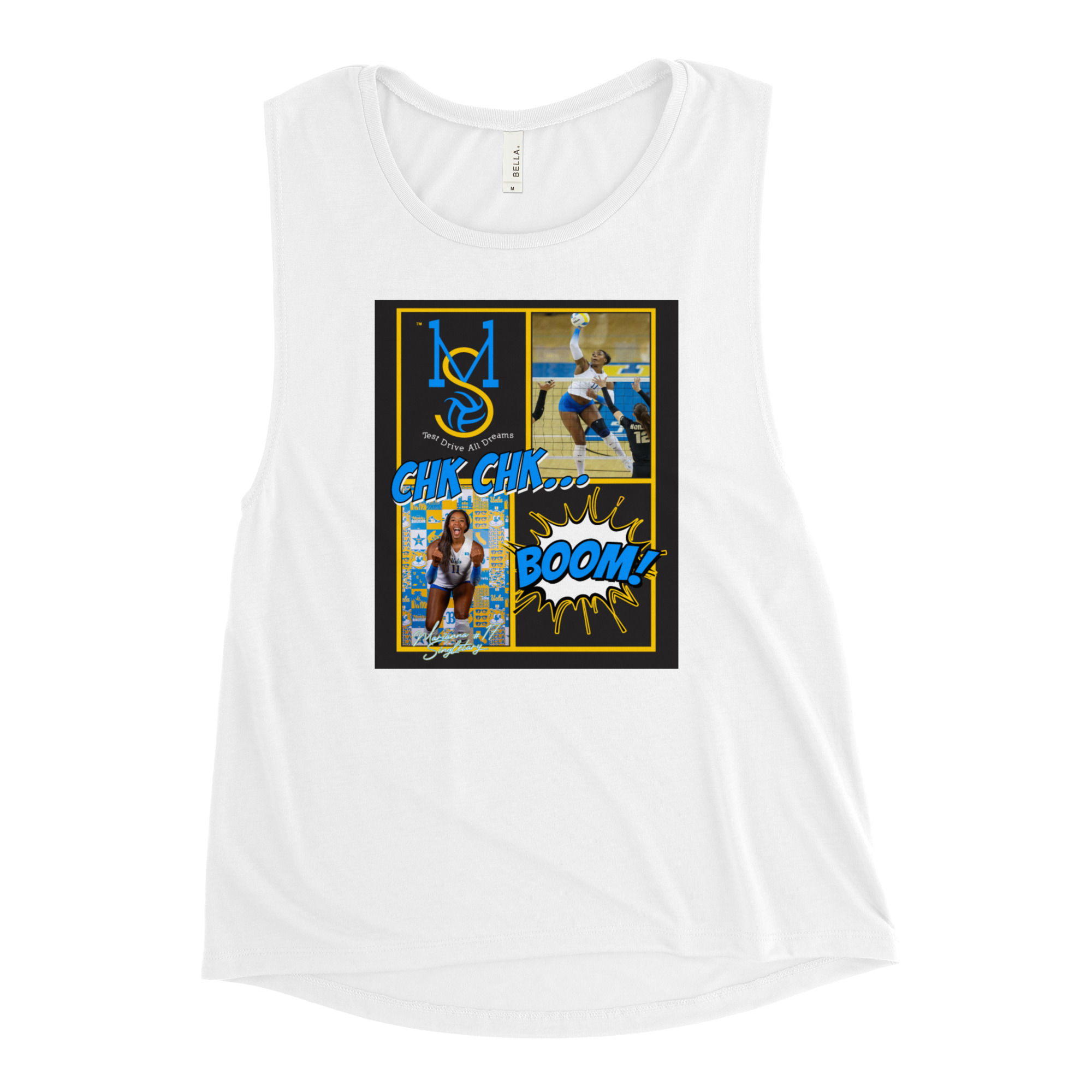 'UCLA Chk Chk Boom' Ladies’ Muscle Tank