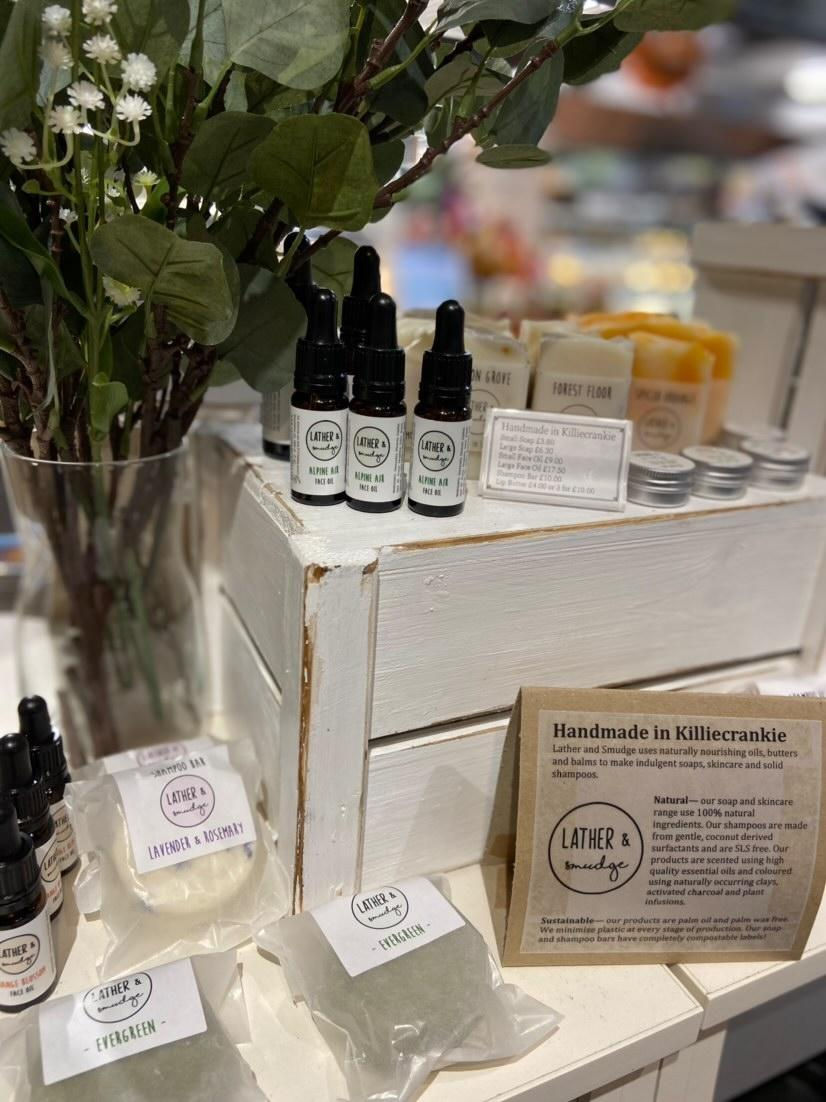 Lather and smudge soap and skincare products made locally