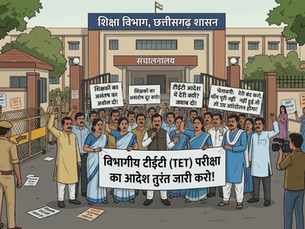 छत्तीसगढ़ में शिक्षकों का असंतोष गहराया, विभागीय TET पर आदेश अटका तो आंदोलन की चेतावनी....