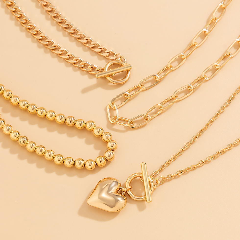 Thumbnail: Amour Radiance Layered Heart Necklace