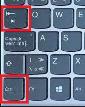 Image highlighting the keyboard letters 'Ctrl' and 'Tab' enclosed within a striking red square