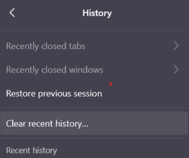 A screenshot of the Firefox browser's history screen is displayed. The history screen exhibits a list of visited websites organized in a chronological order.