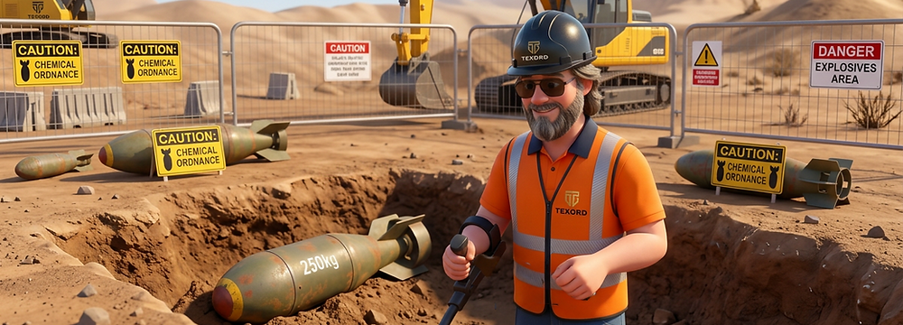 UXO watching brief for high risk buried ordnance excavation