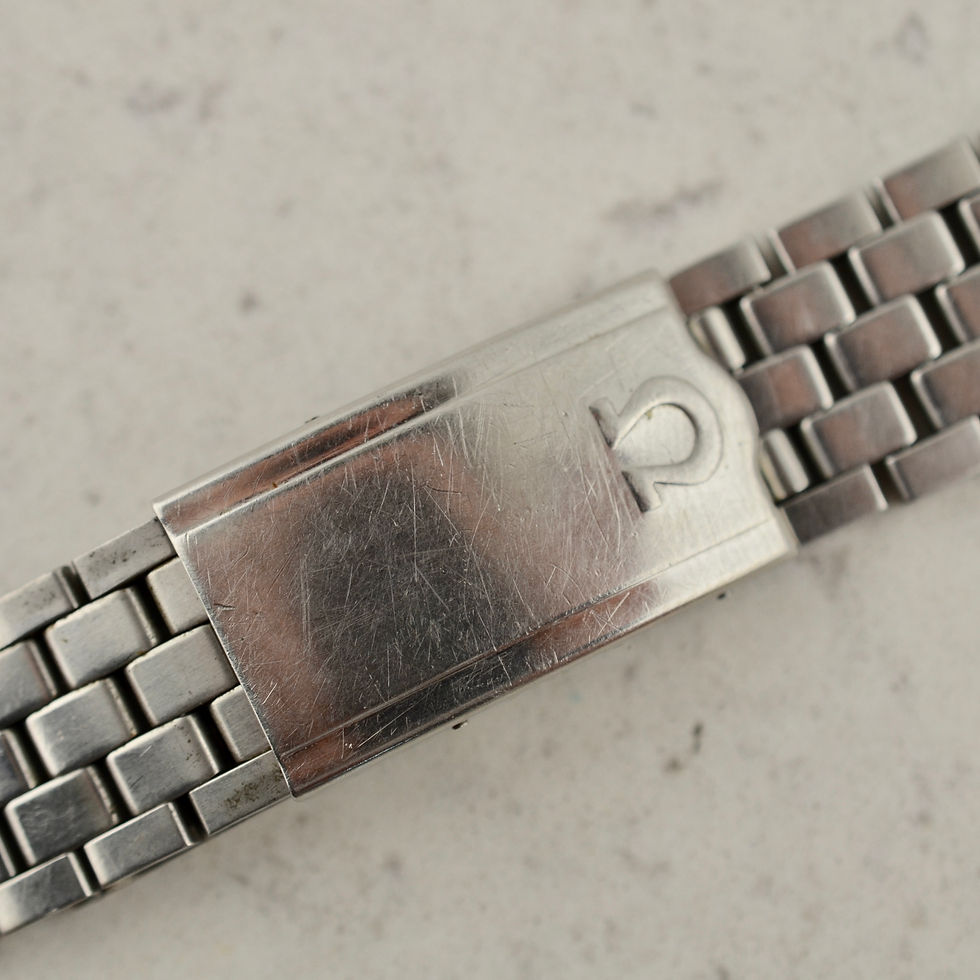 Thumbnail: Omega ref. 1040 steel brick link bracelet with no. 518 end links