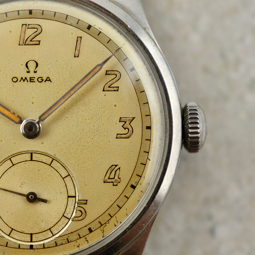Thumbnail: Omega oversize Calatrava, ref. 2383-6, cal. 30 T2 in steel