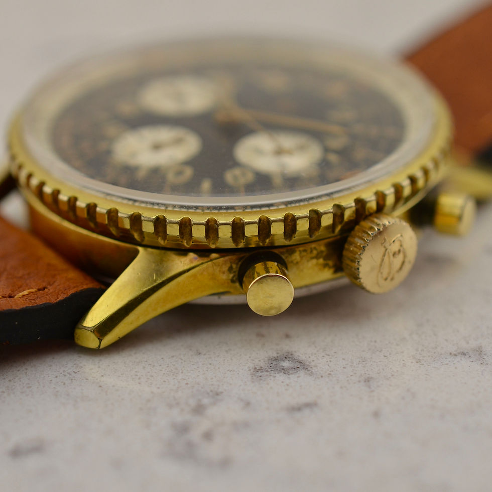 Thumbnail: Breitling Cosmonaute 809 Chronograph, "boxed 10", in gold