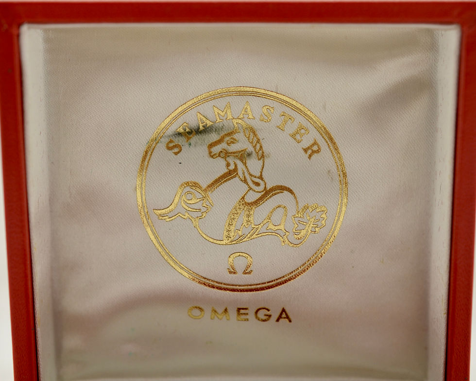 Thumbnail: Omega Seamaster hinged leatherette box