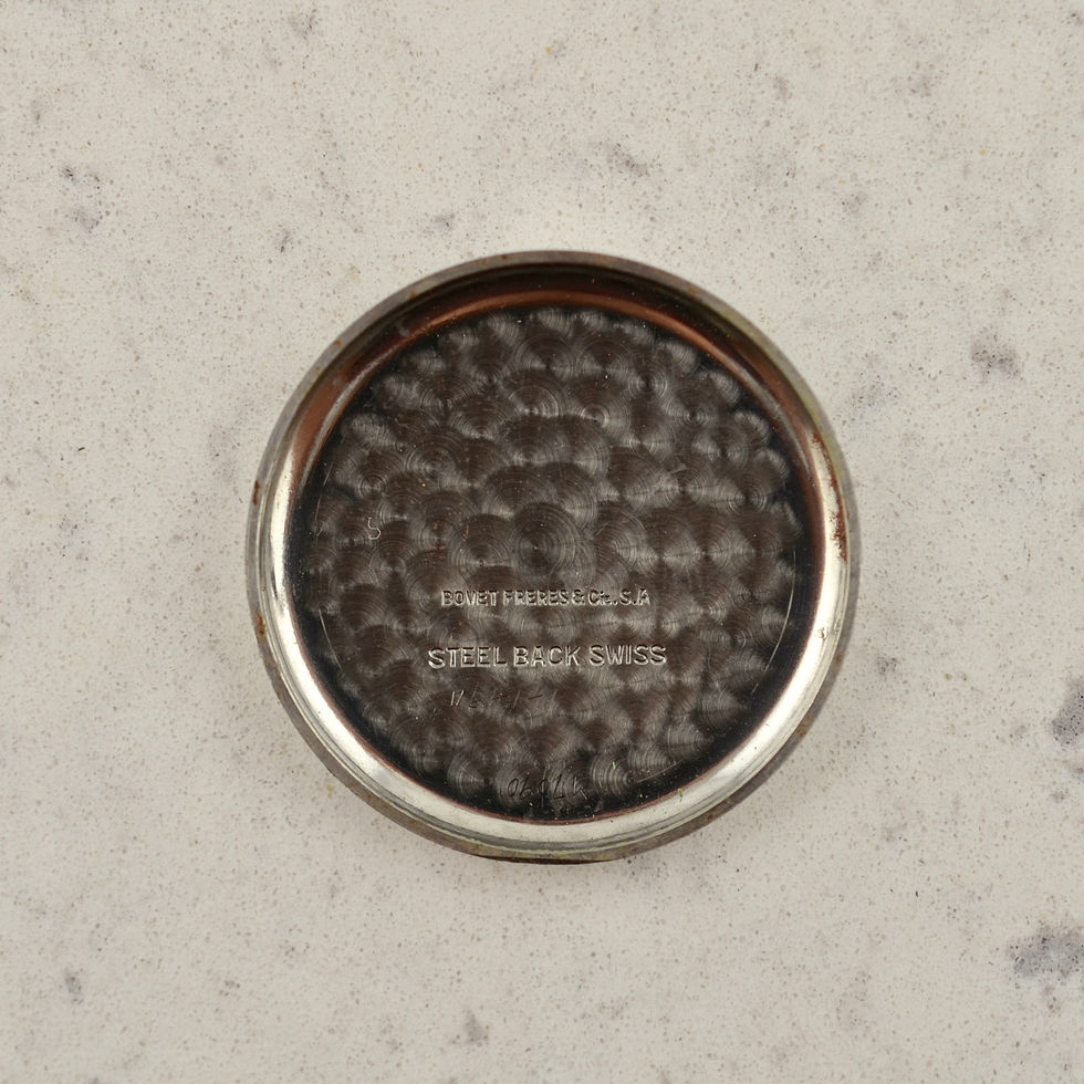 Thumbnail: Bovet Freres & Cie SA Military Chronograph in Steel & Chrome