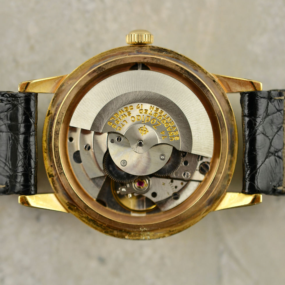 Thumbnail: Zodiac Automatic Triple Calendar & Moon phase, ref. 743-908 in 14k gold fill