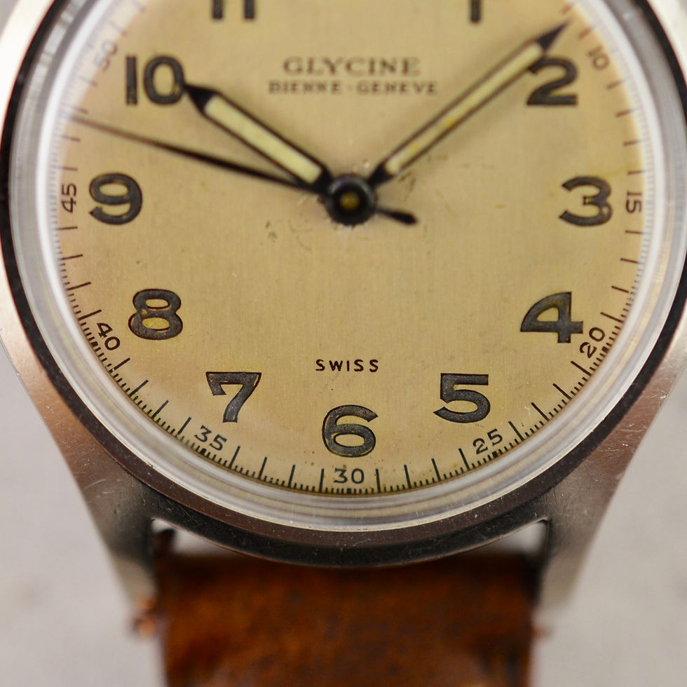 Thumbnail: Glycine Bienne-Geneve Military Calatrava, cal 72 in steel