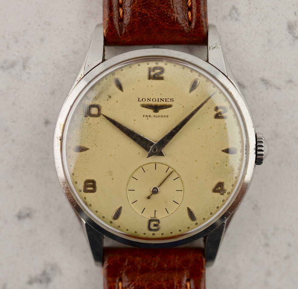 Thumbnail: Longines oversized Calatrava, ref. 7035-3, in steel