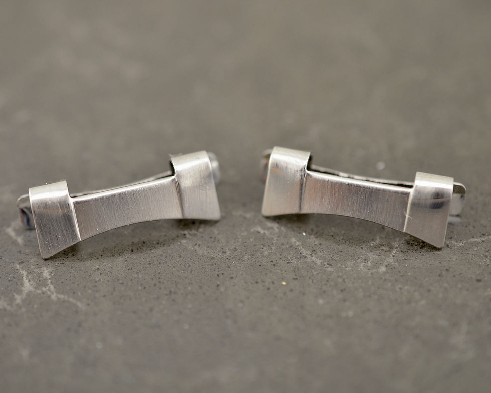 Thumbnail: Pair of 19mm Omega "48" stainless steel bracelet end links