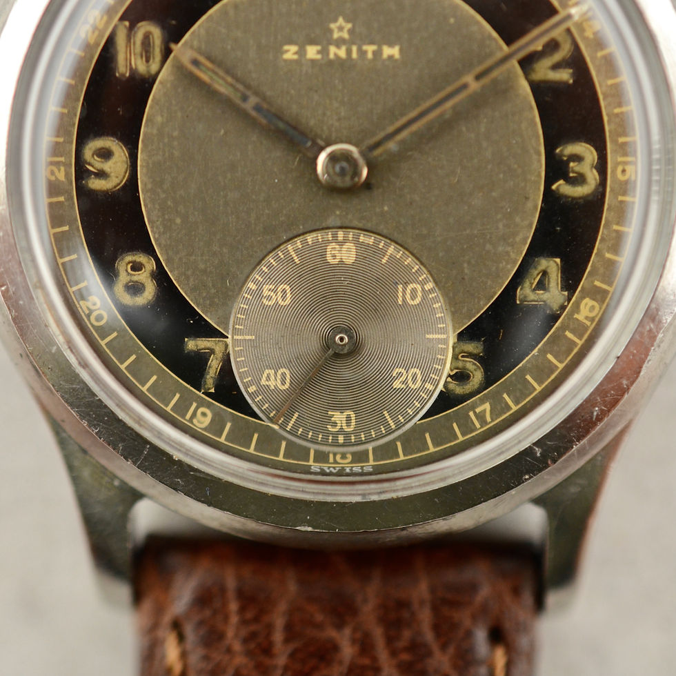 Thumbnail: Zenith Military Calatrava, Bulls-Eye gilt dial, cal 126-6 in steel