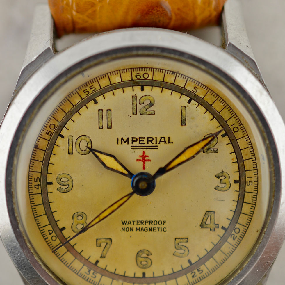 Thumbnail: Imperial Watch Co NY military clamshell, in stainless steel