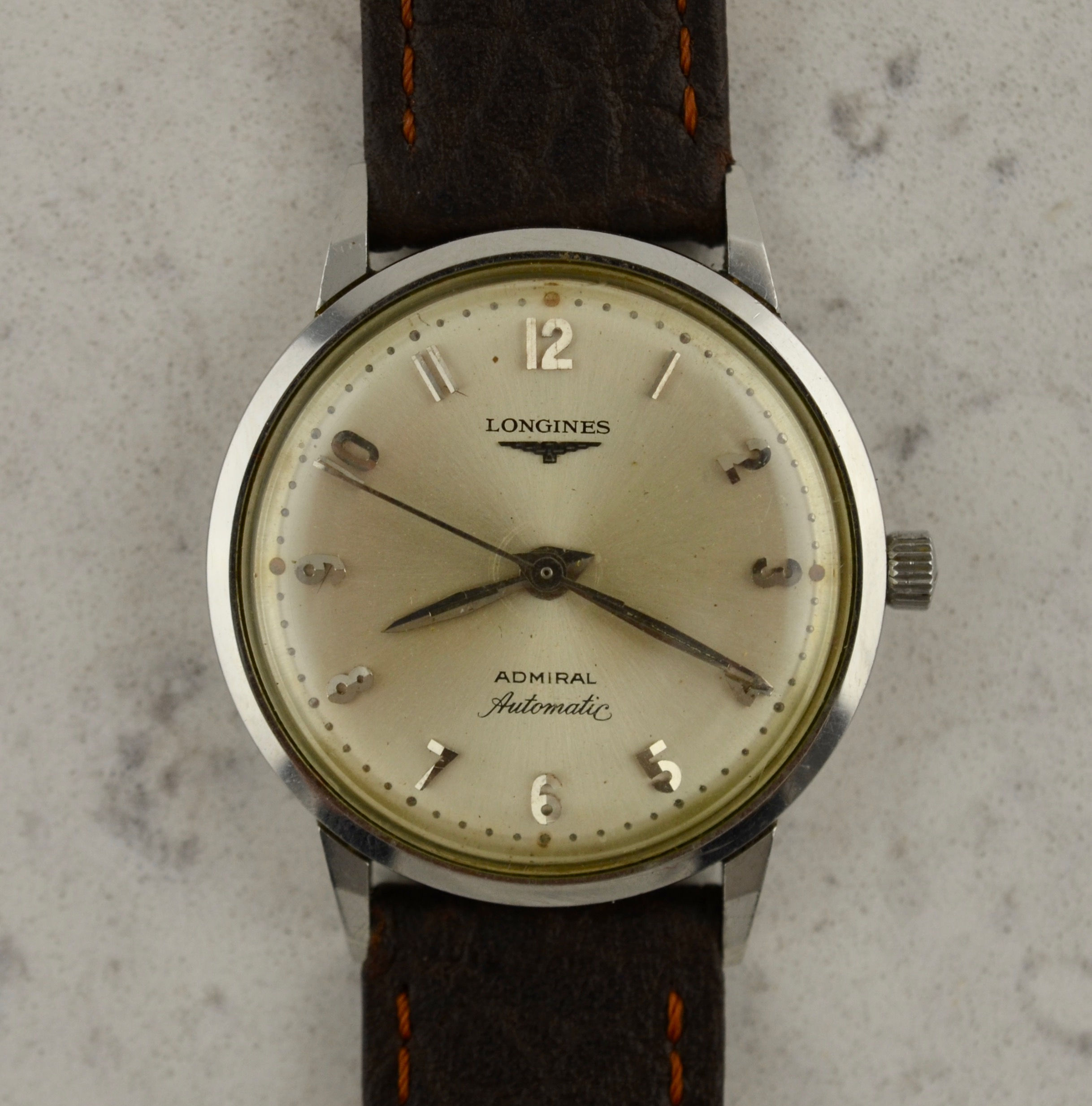 Longines Automatic Admiral 1200, in steel, with boxes & bracelet