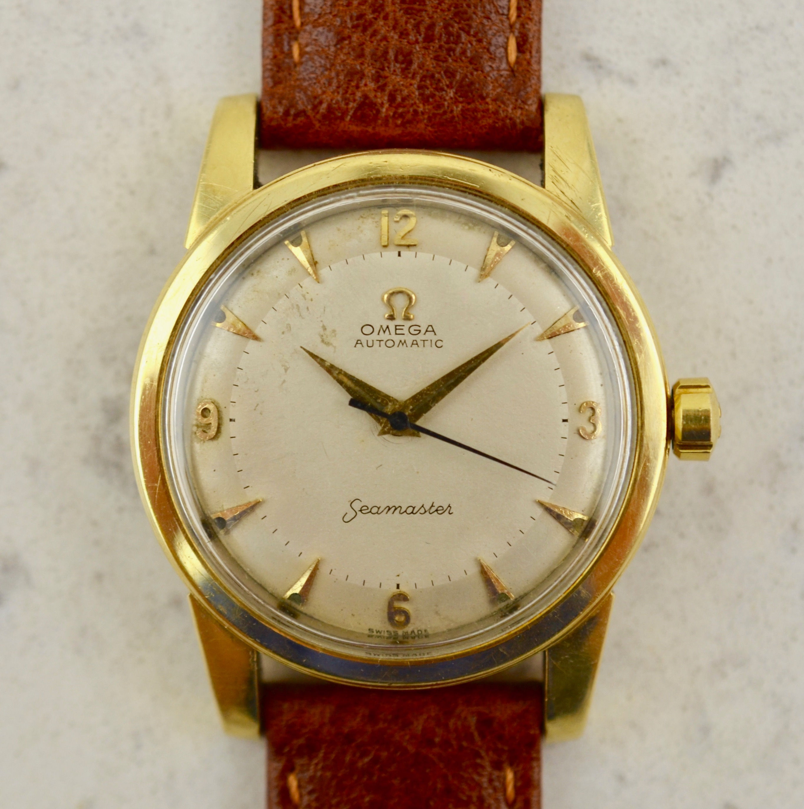 Omega Automatic Seamaster, ref. 2577 in 14k yellow gold