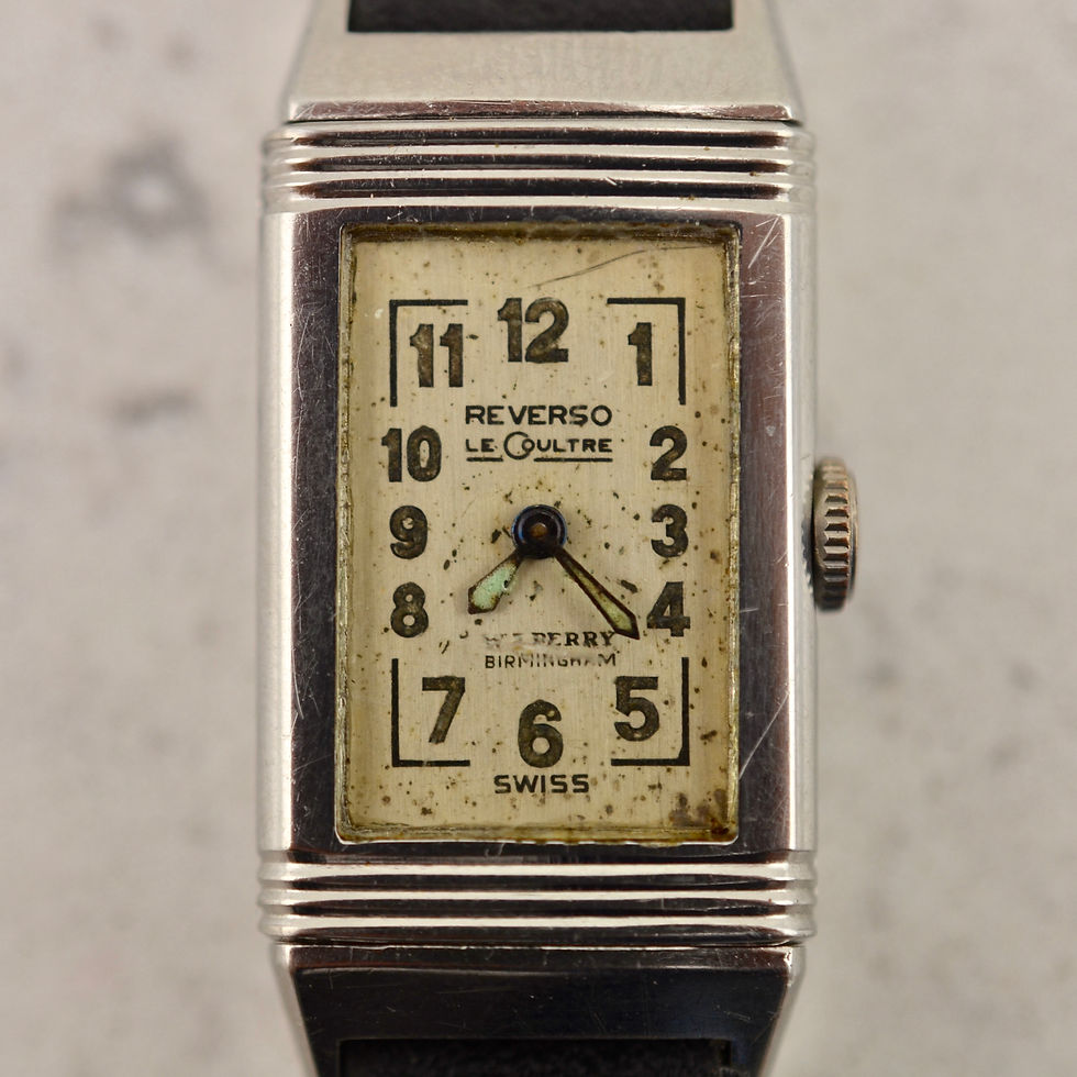 Thumbnail: LeCoultre Reverso, retailed by W. A. Perry Birmingham, in steel