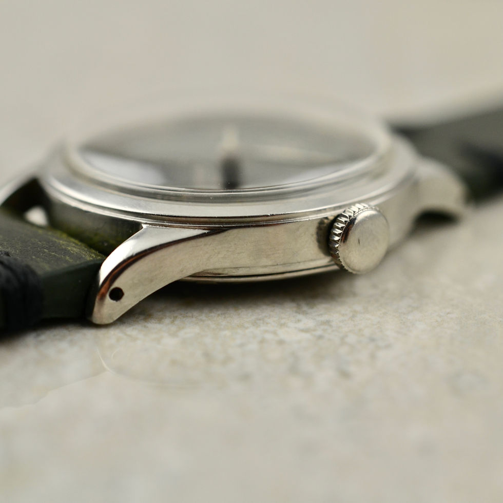 Thumbnail: Omega oversize Calatrava, gilt dial, cal. 30 T2 in steel