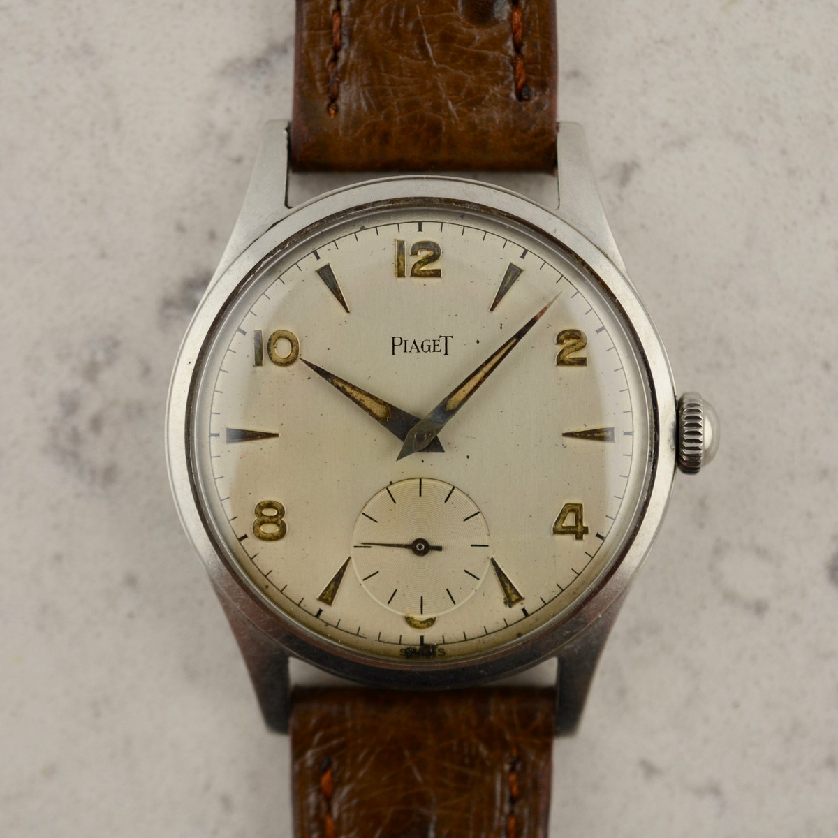 Piaget oversize Calatrava, cal. 1130, in stainless steel