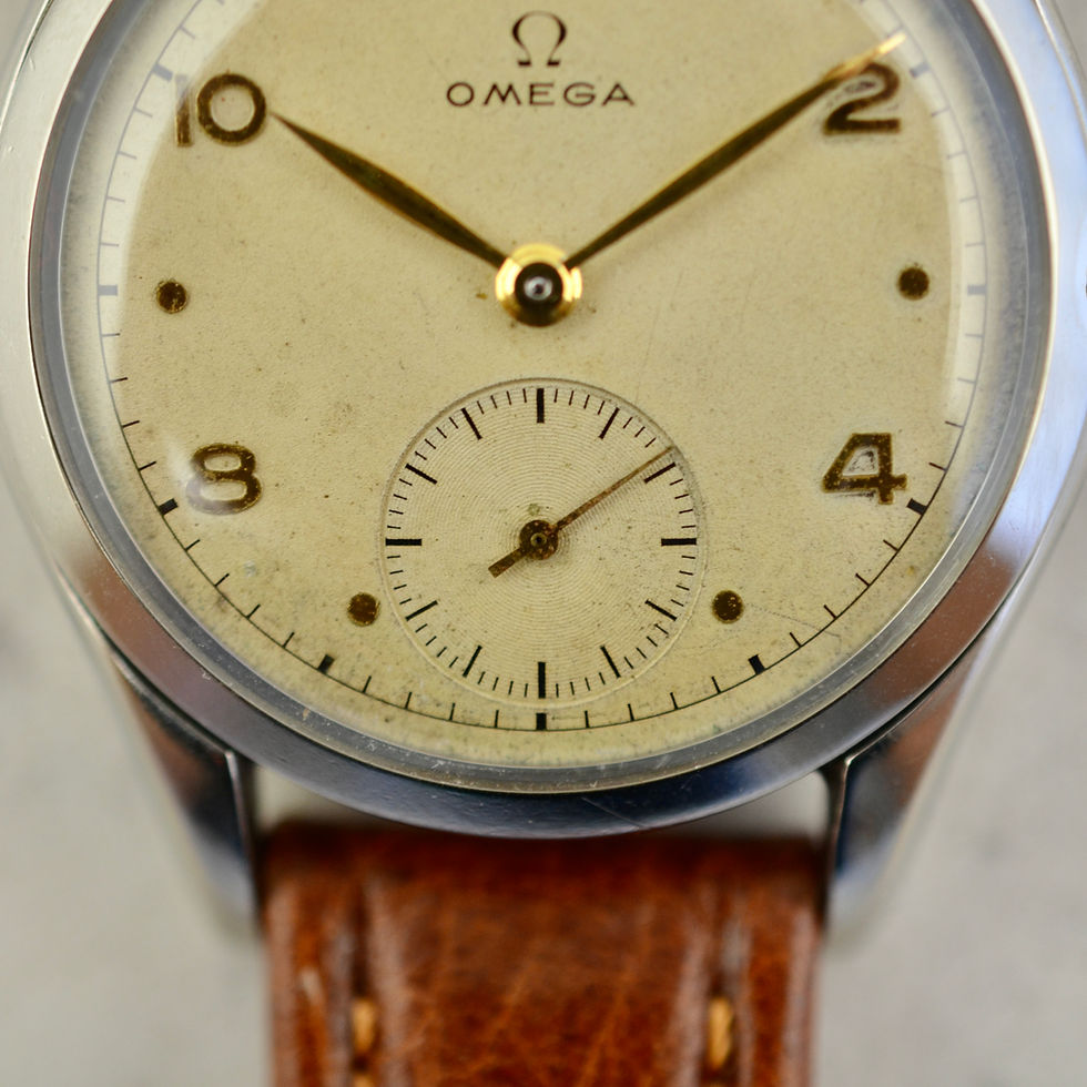 Thumbnail: Omega oversize Calatrava, ref. 2503-1, cal. 30T2 in steel