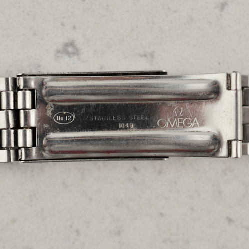 Omega 1040 steel brick link bracelet with 518 end links