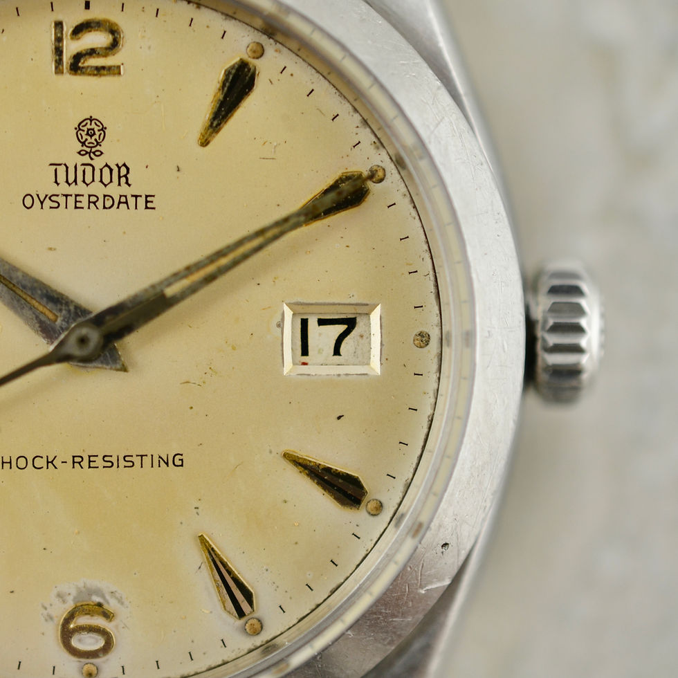 Thumbnail: Tudor Oysterdate by Rolex ref. 7939, roulette date wheel, in steel