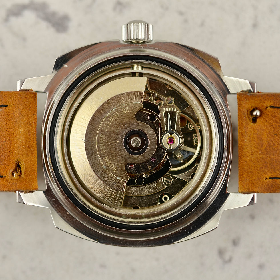 Thumbnail: Neuchâtel SuperAutomatic, bakelite bezel, in stainless steel
