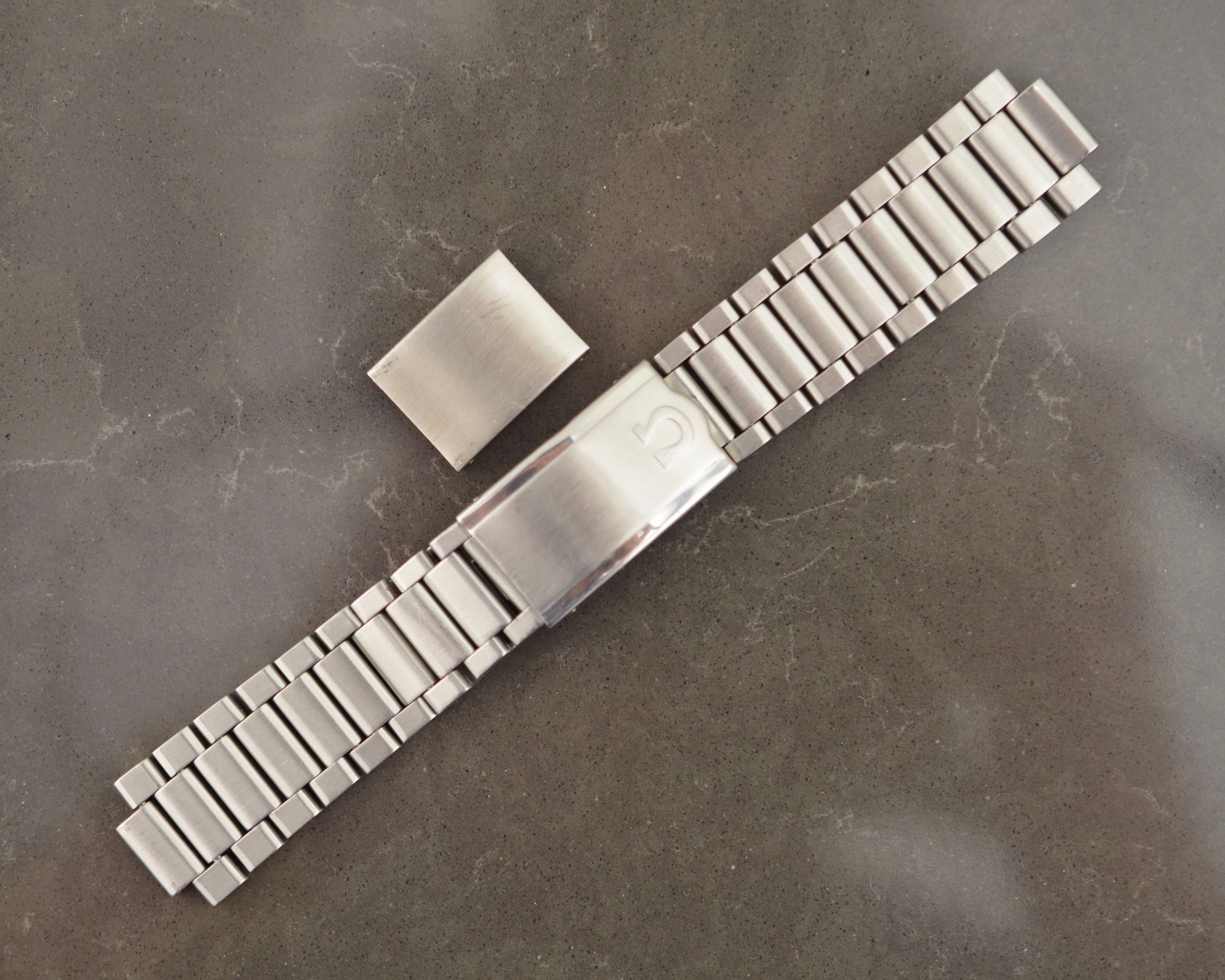 Omega No.12 1175 stainless steel bracelet with divers extension