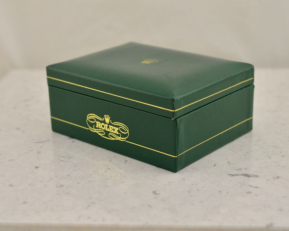Thumbnail: Rolex hinged leatherette ribbon box for vintage sports models