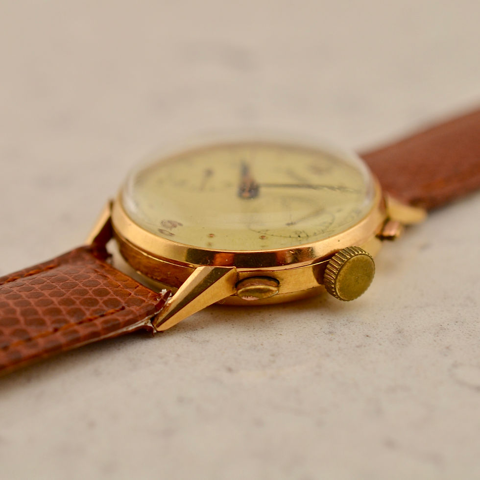 Thumbnail: Minerva Chronograph 13-20CH, ref. 1327 in 18k rose gold