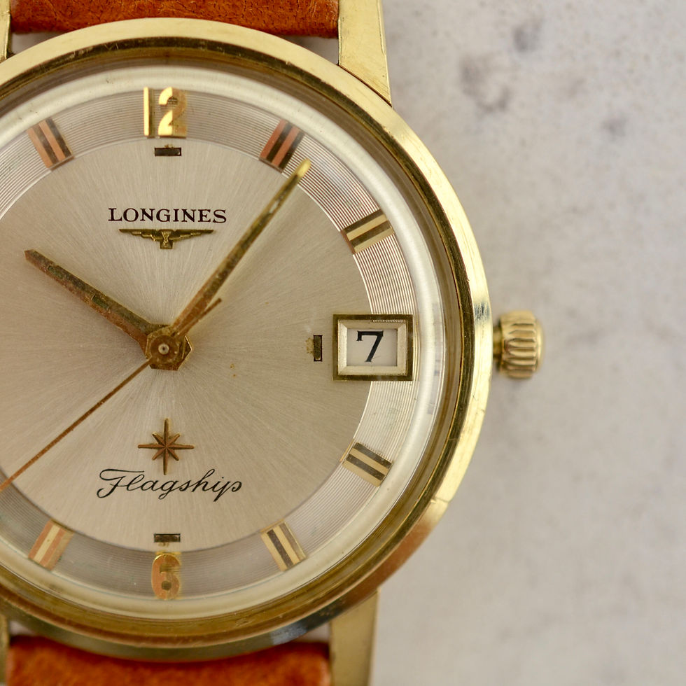 Thumbnail: Longines Flagship dress wristwatch, in 14k yellow gold