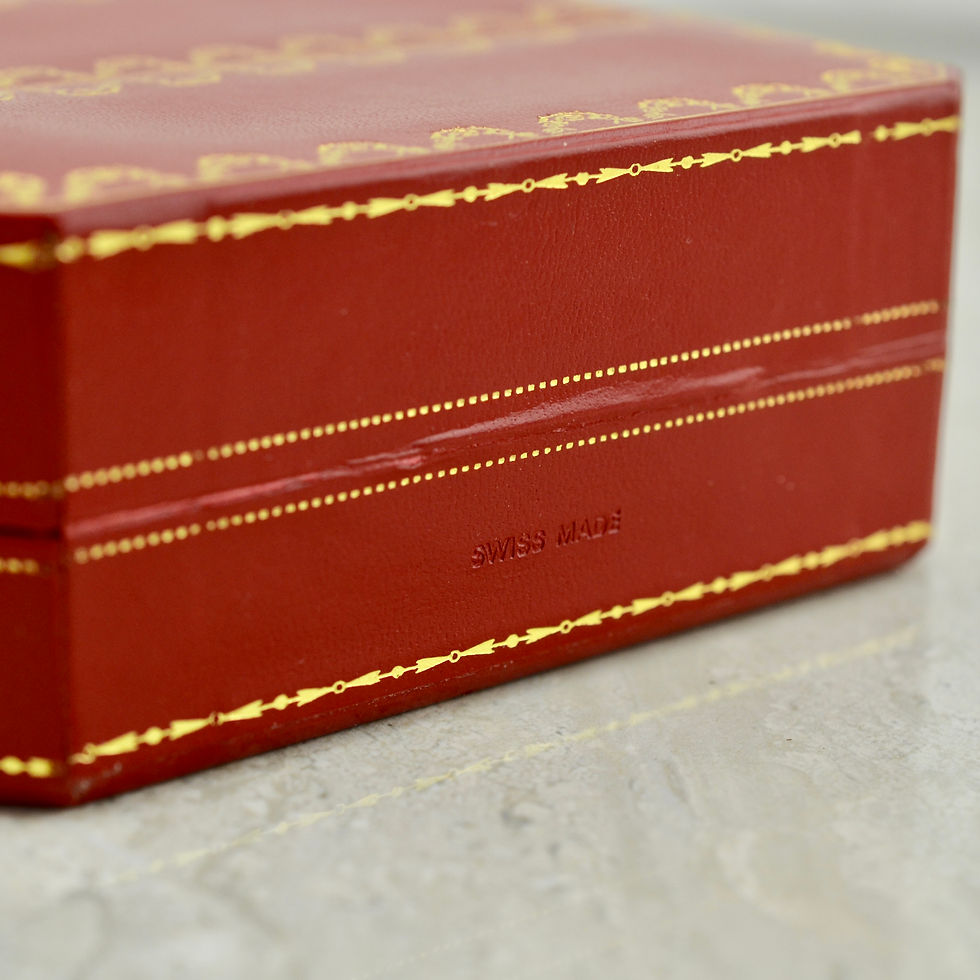 Thumbnail: Cartier Ceinture Burgundy enamel travel alarm desk clock with box