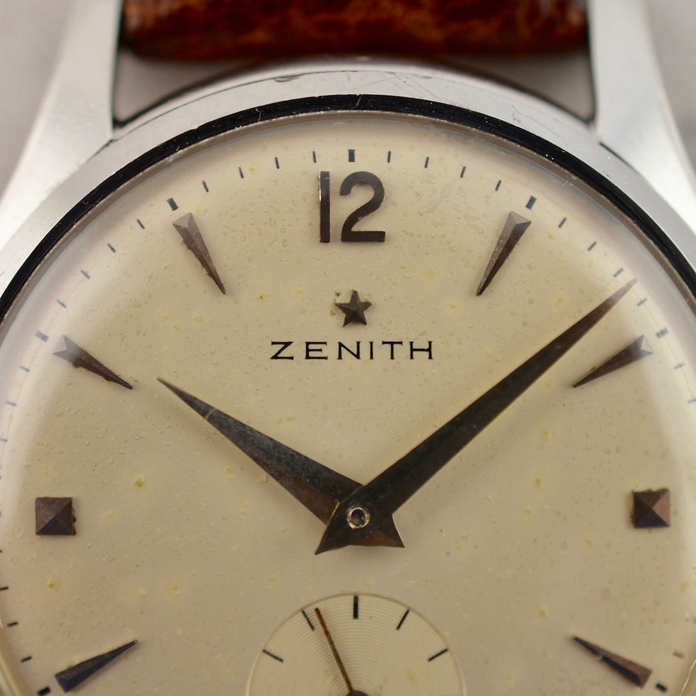 Thumbnail: Zenith oversize Calatrava, cal. 40, in stainless steel