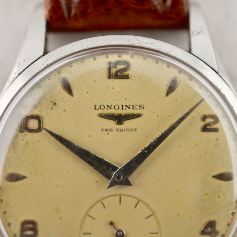 Thumbnail: Longines oversized Calatrava, ref. 7035-3, in steel