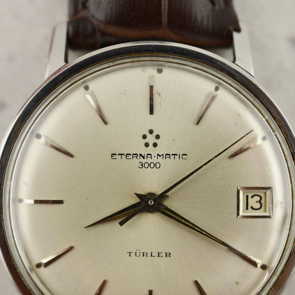 Thumbnail: Eterna Matic 3000 Automatic Türler dial, ref. 146T in steel