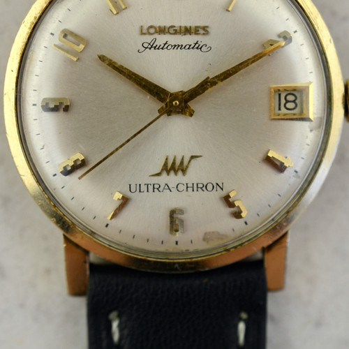 longines ultra chron 14k automatic calendar watch