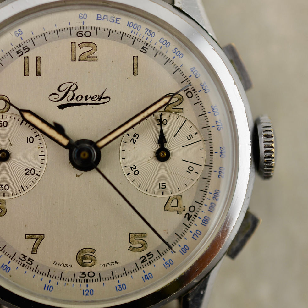 Thumbnail: Bovet Freres Military Chronograph in Steel & Chrome