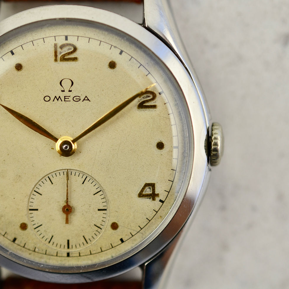 Thumbnail: Omega oversize Calatrava, ref. 2503-1, cal. 30T2 in steel