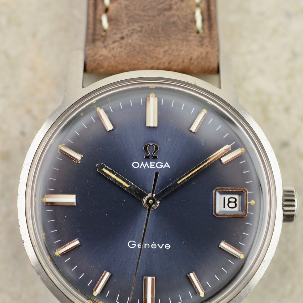 Thumbnail: Omega Genève, Blue dial, ref. 136.070 in steel