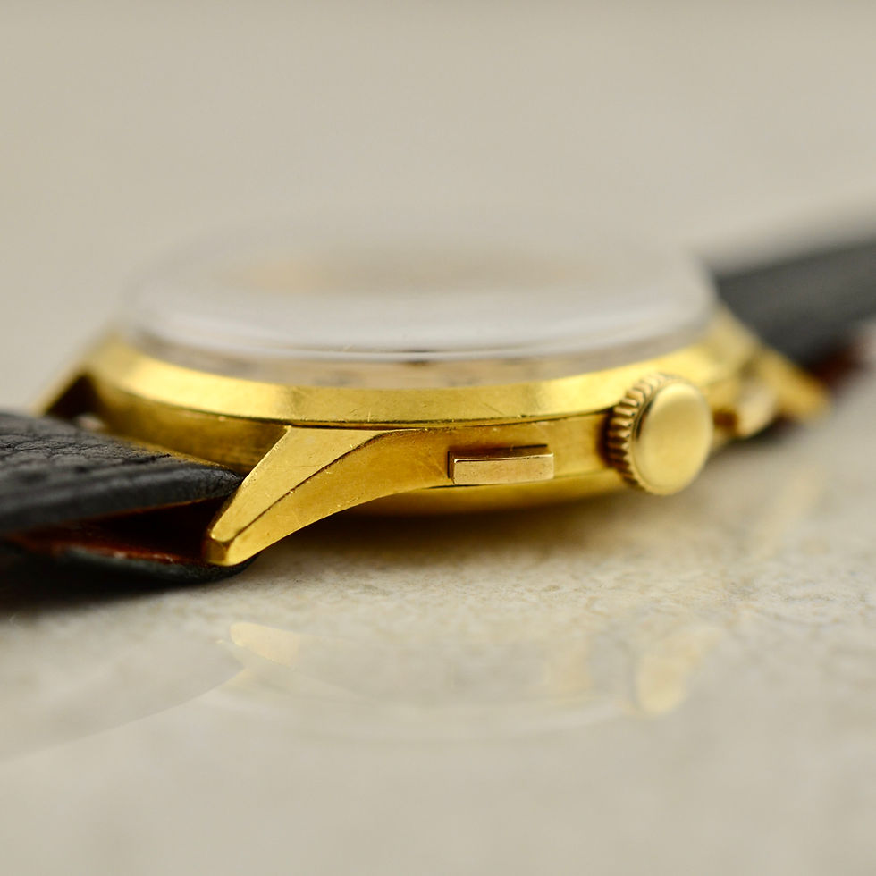 Thumbnail: Türler Two-Register Chronograph, Landeron 47, in 18k yellow gold
