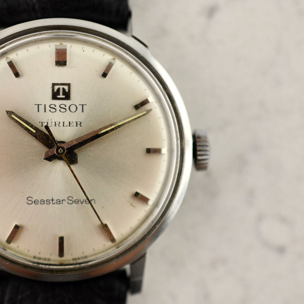 Thumbnail: Tissot Seastar Seven Calatrava Türler signed dial, in steel