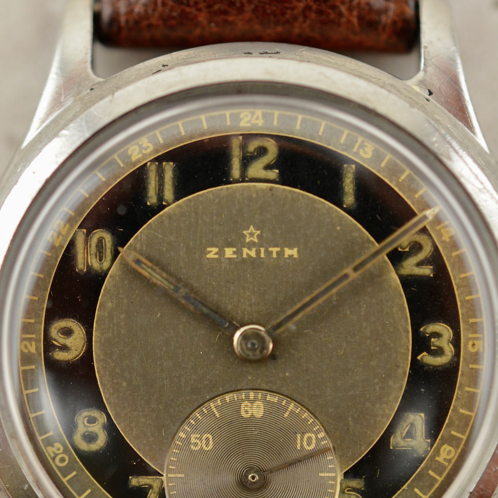 Thumbnail: Zenith Military Calatrava, Bulls-Eye gilt dial, cal 126-6 in steel